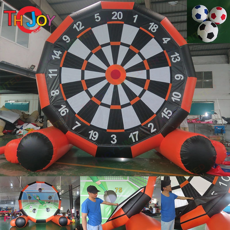 5m Tall Giant Outdoor Double Sides Inflatable Soccer Foot Darts Game / Inflatable Sports Game