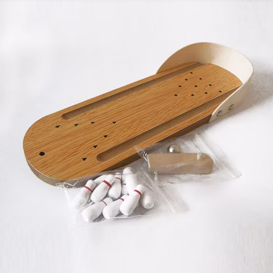 Mini jouets en bois jeu de Bowling de bureau jouet de Table interactif d'intérieur jeu en bois drôle pour enfants et adultes